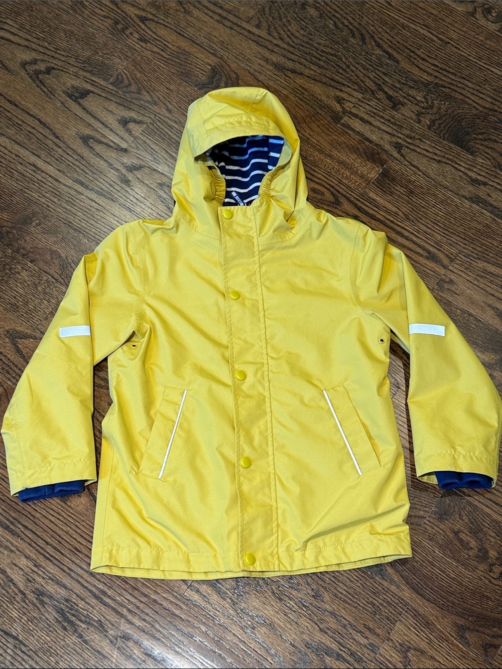 Mini Boden Waterproof Fisherman's Hooded Rain Jacket Yellow Rain Coat 7-8